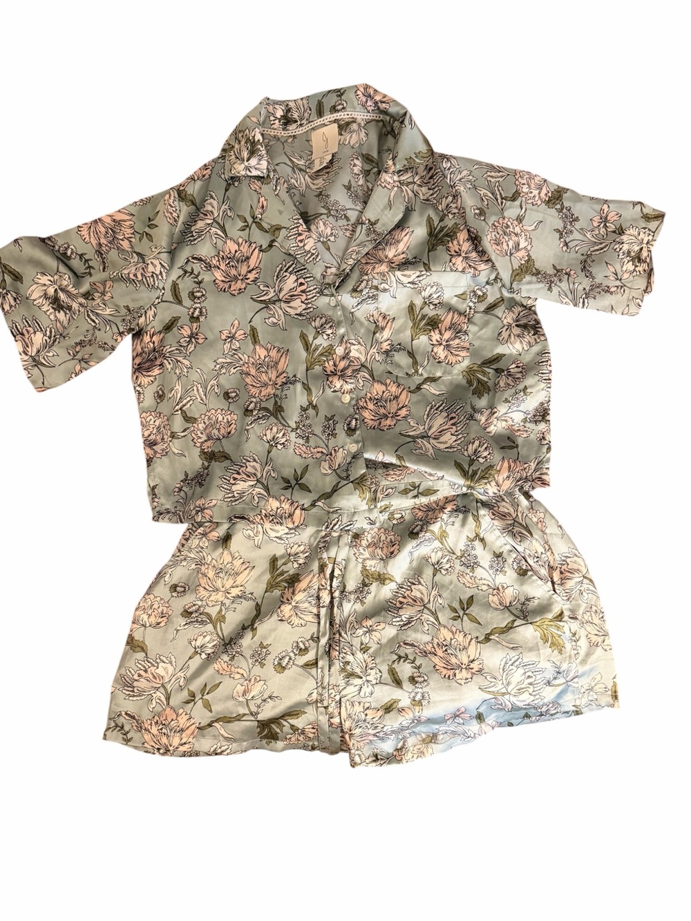 Joie Floral Satin Pajama Lounge Set Size Small